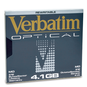 VERBATIM 92841 4.1GB 512B/S 5.25" REWRITABLE MAGNETO OPTICAL DISK 1PK